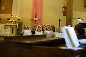 Children at first communion in the Catholic Church.